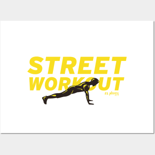 STREET WORKOUT Plank Siluet Posters and Art